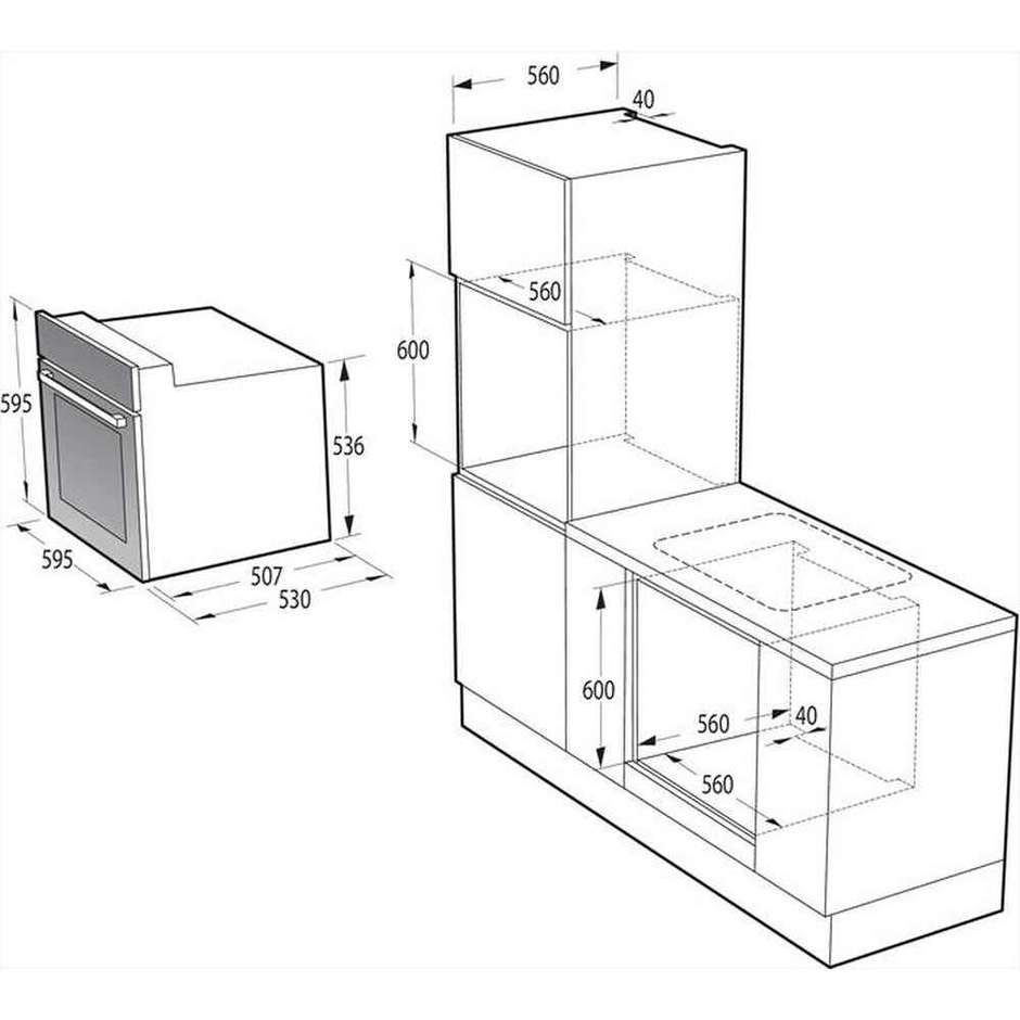 Hisense BI62111AAX Forno da Incasso Multifunzione 73L Classe A Nero