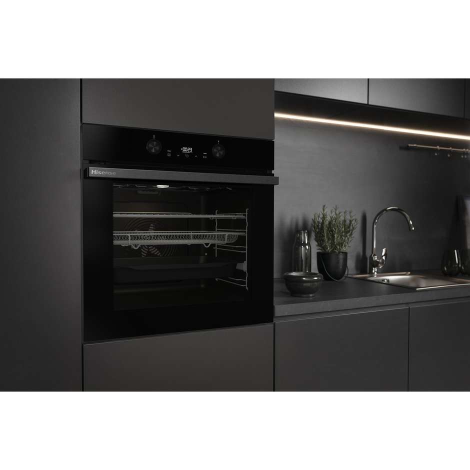 Hisense BI64223EPBG Forno da Incasso Pirolitico 78L 3500W Nero