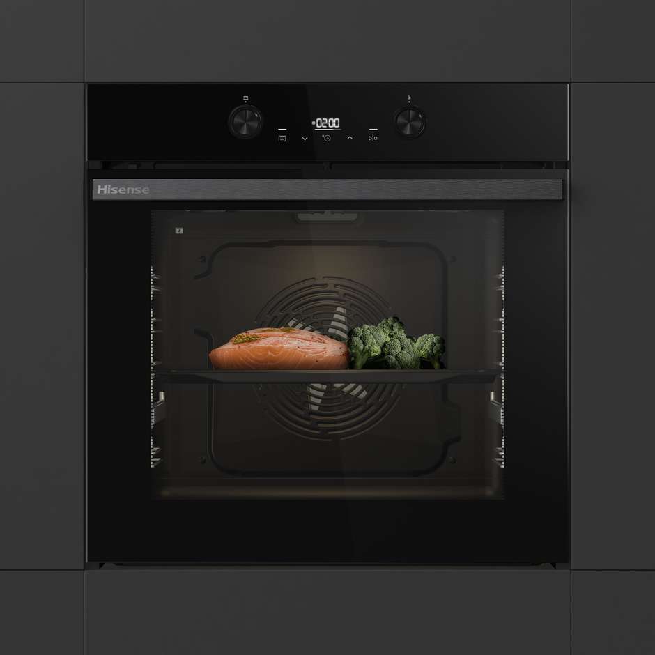 Hisense BI64223EPBG Forno da Incasso Pirolitico 78L 3500W Nero