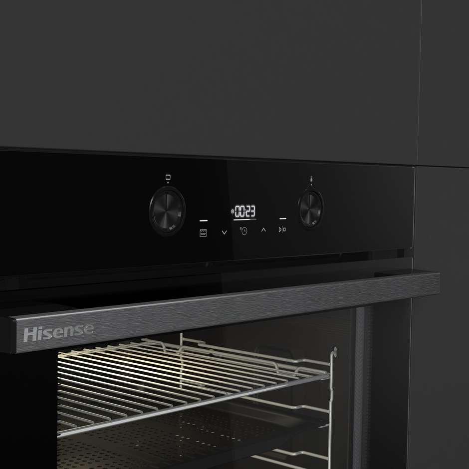 Hisense BI64223EPBG Forno da Incasso Pirolitico 78L 3500W Nero