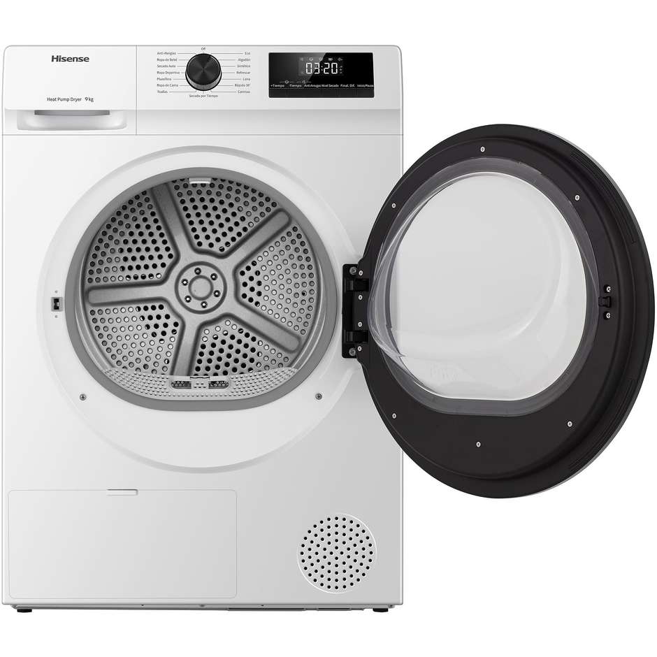 Hisense DHQE900UWDC Asciugatrice Carica frontale Capacita 9 Kg Colore Bianco
