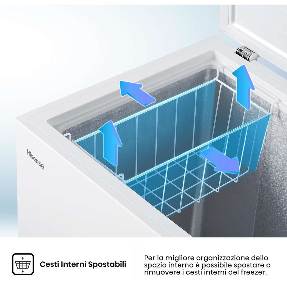 Hisense FT145N1AWE Congelatore a pozzo 141 L Bianco