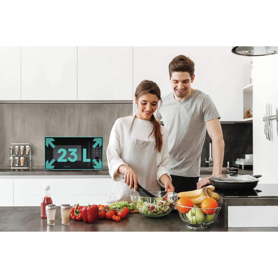 Hisense H23MOBSD1H Forno a Microonde Combinato con Grill 800W Cavità 23 L 800 W Nero