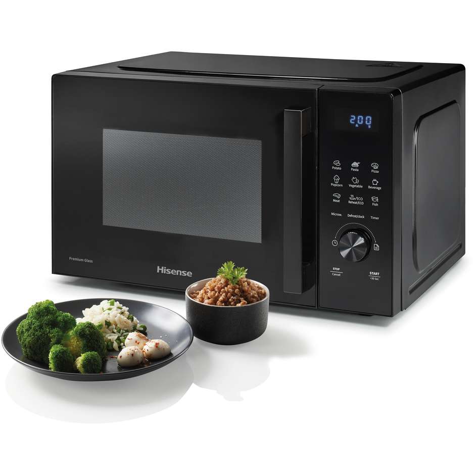 Hisense H23MOBSD1H Forno a Microonde Solo Capacità 23 L Potenza 800 W Display Touch LED Nero