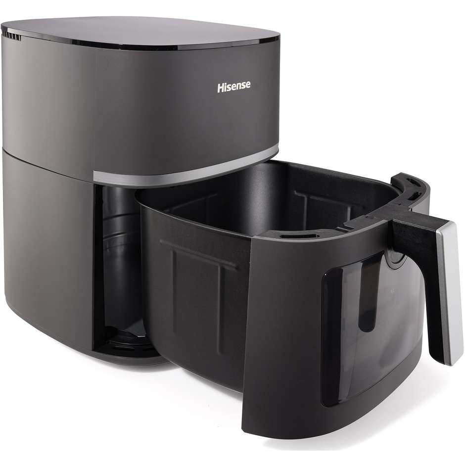 Hisense HAF1900D Friggitrice ad Aria Calda 7 L 1800 W con Cestello Singolo Antiaderente Nero