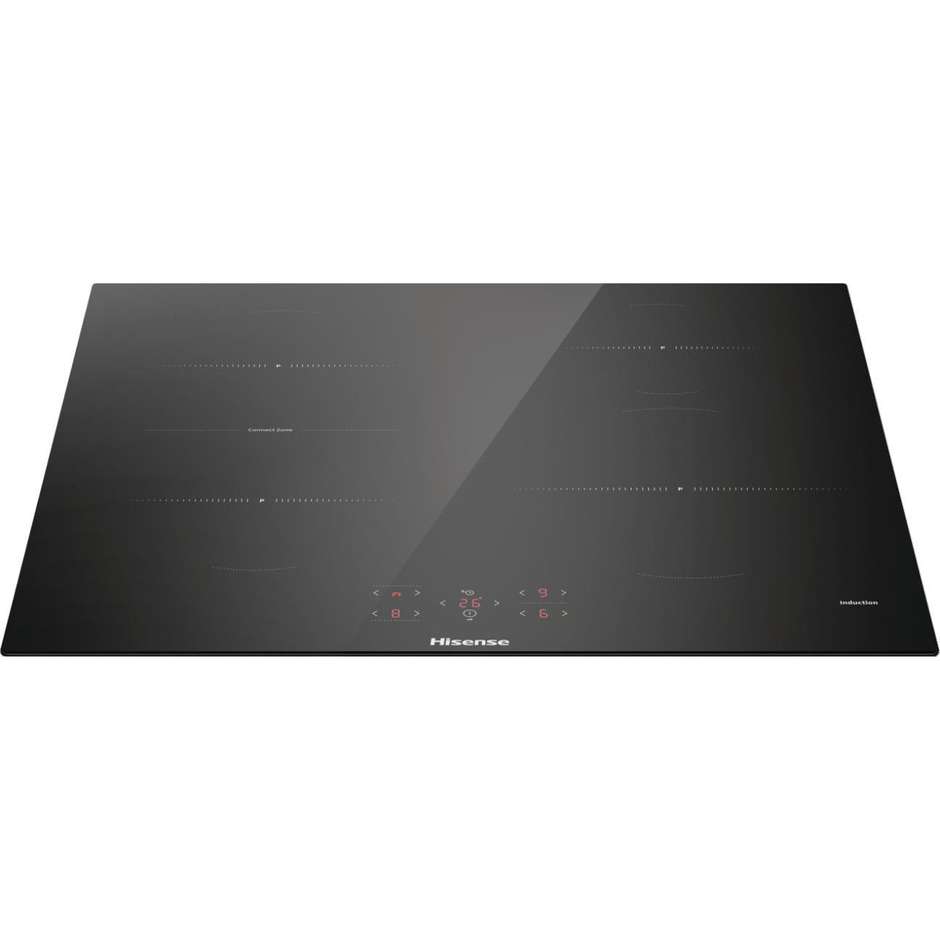 Hisense HI621FM Piano Cottura a Induzione 60 cm 4 Zone con Funzione Bridge PowerBoost 7200W Vetroceramica Nero