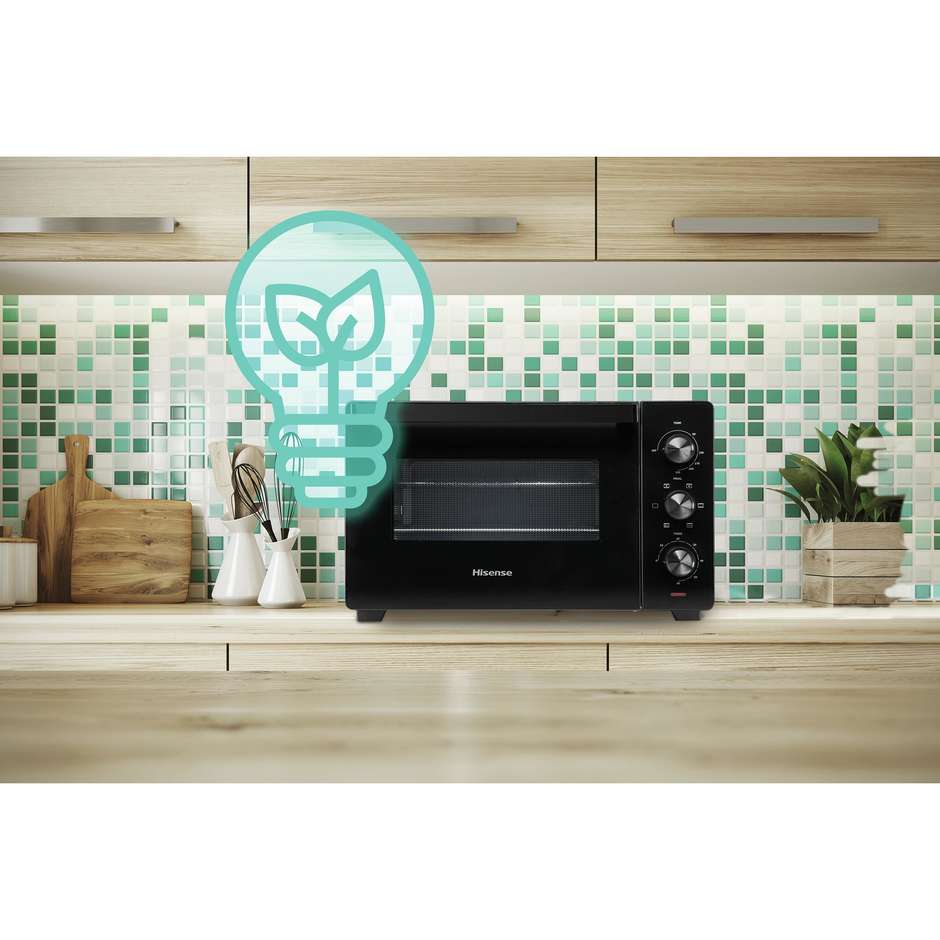 Hisense HOM30M Forno Elettrico da Tavolo 30 L 1600 W con Gocciolatoio, Nero