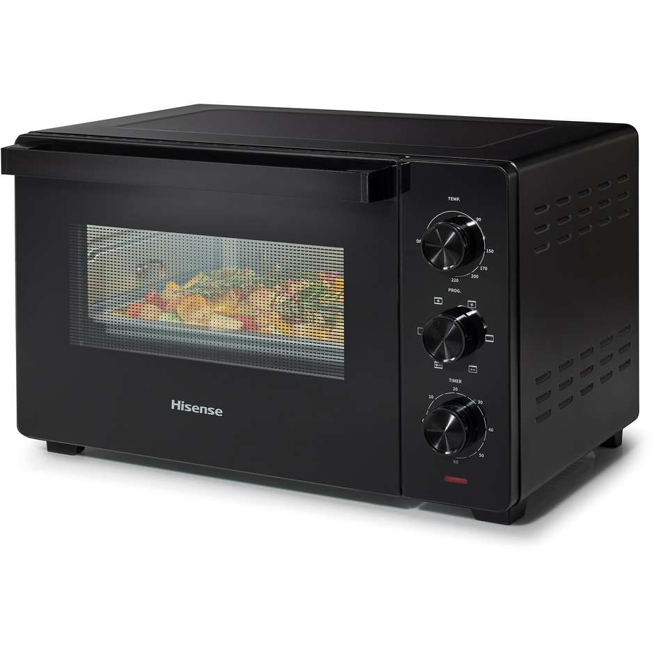 Hisense HOM30M Forno Elettrico da Tavolo 30 L Potenza 1600 W Doppio Vetro Nero