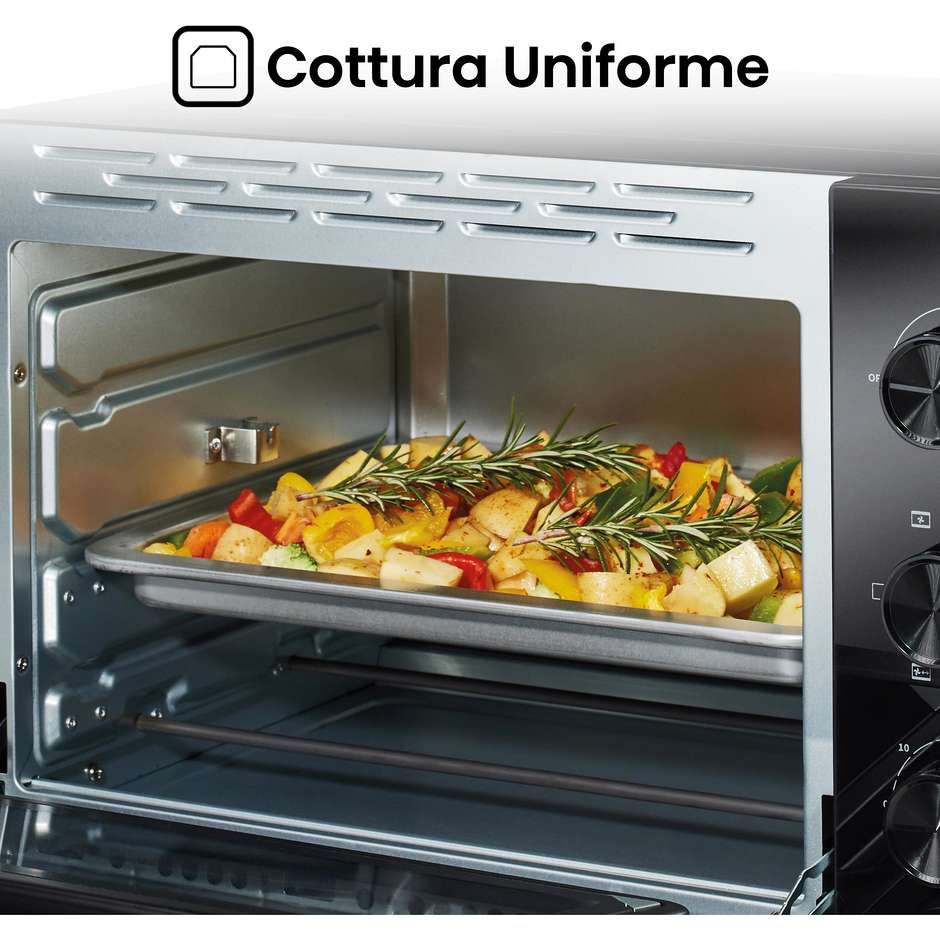 Hisense HOM30M Forno Elettrico da Tavolo 30 L Potenza 1600 W Doppio Vetro Nero
