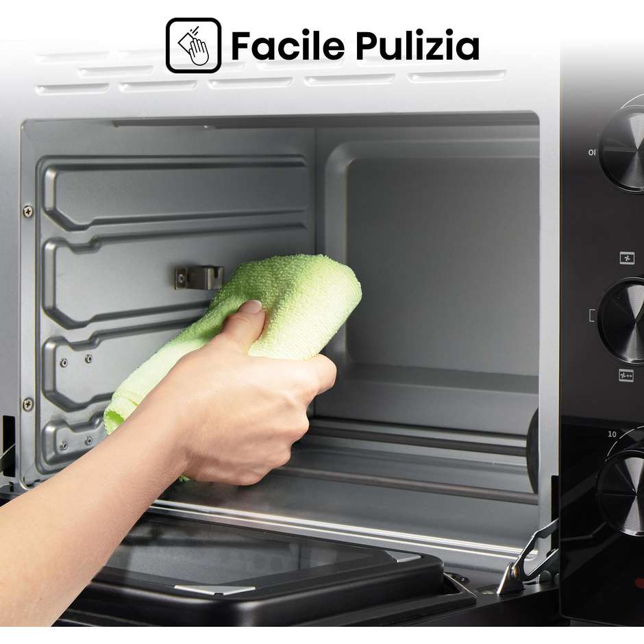 Hisense HOM30M Forno Elettrico da Tavolo 30 L Potenza 1600 W Doppio Vetro Nero