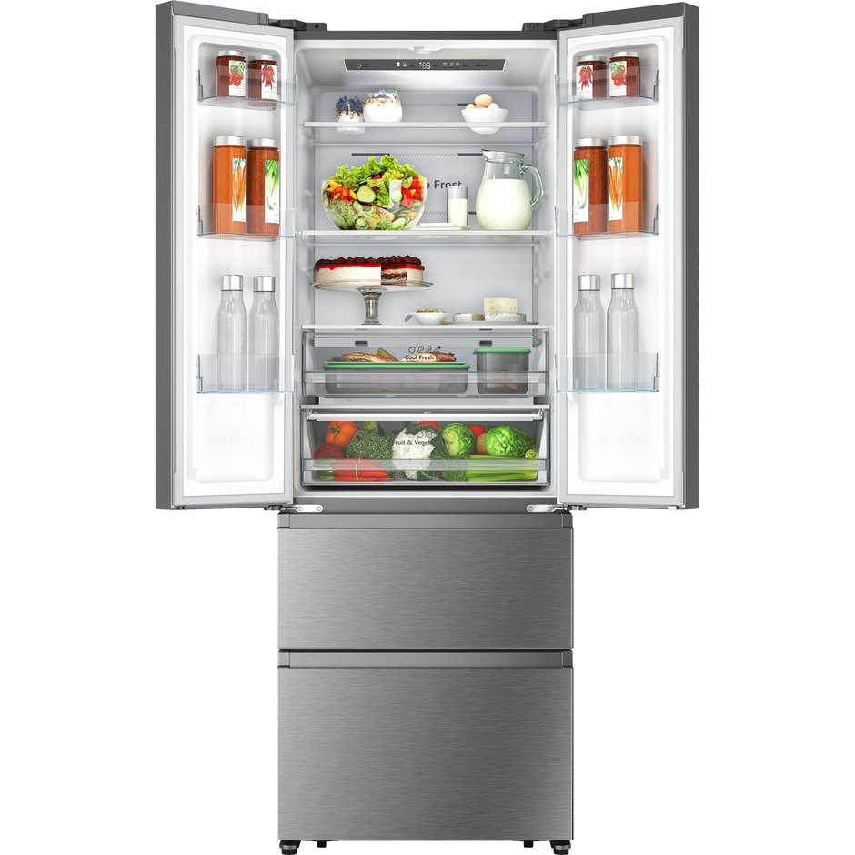 Hisense RF632N4BCE Frigorifero side-by-side Libera installazione Capacita 485 Lt Classe E Colore Acciaio inox