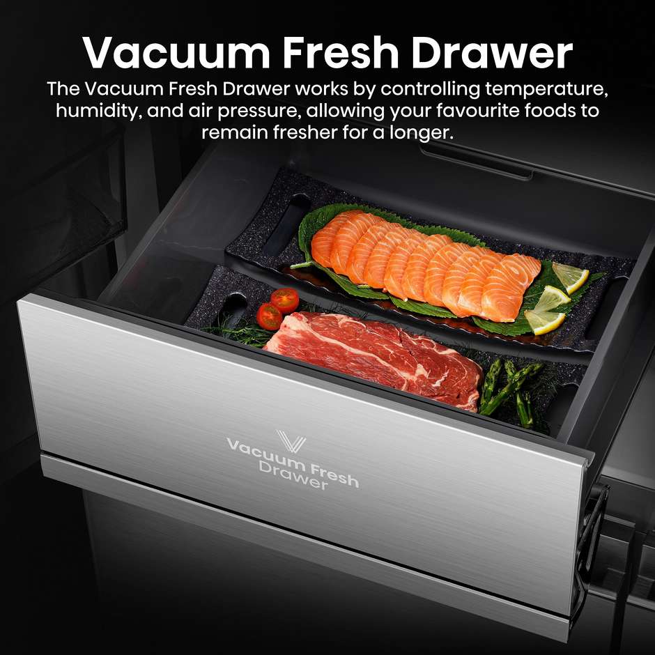 Hisense RQ768N4GVE Frigorifero Side by Side Americano 591 Litri Classe E Acciaio Inox