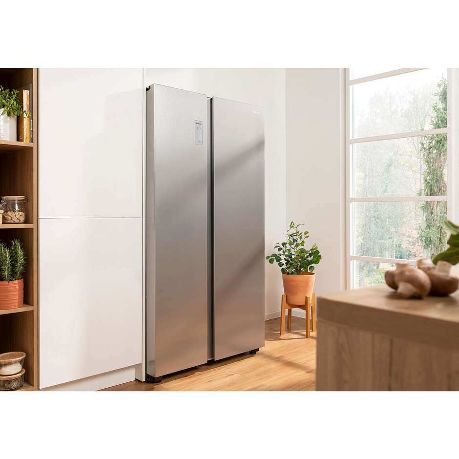 Hisense RS711N4ACE Frigorifero Side-by-side Libera installazione Capacita 550 Lt Classe E Colore Acciaio inox