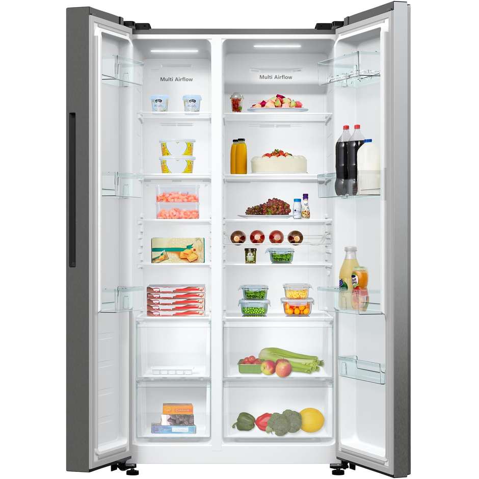 Hisense RS711N4ACE Frigorifero Side-by-side Libera installazione Capacita 550 Lt Classe E Colore Acciaio inox