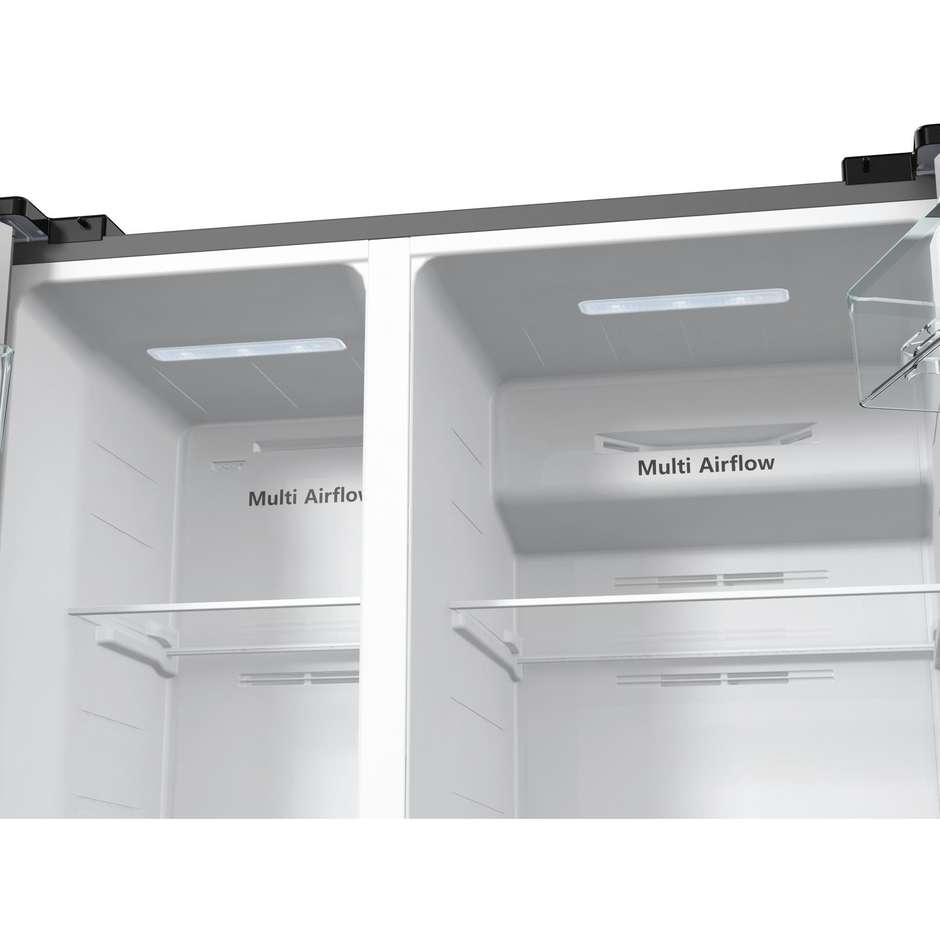 Hisense RS711N4ACE Frigorifero Side-by-side Libera installazione Capacita 550 Lt Classe E Colore Acciaio inox