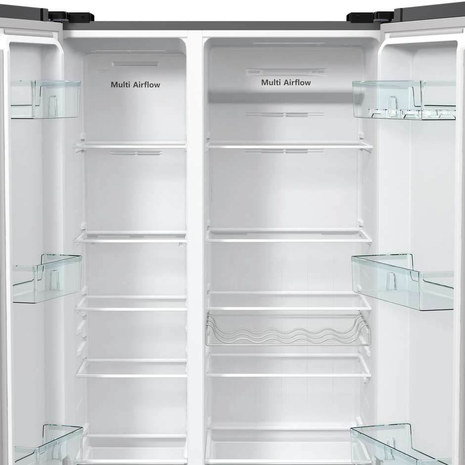 Hisense RS711N4ACE Frigorifero Side-by-side Libera installazione Capacita 550 Lt Classe E Colore Acciaio inox