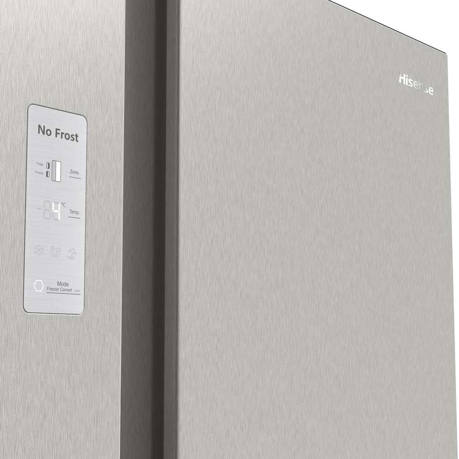 Hisense RS711N4ACE Frigorifero Side-by-side Libera installazione Capacita 550 Lt Classe E Colore Acciaio inox