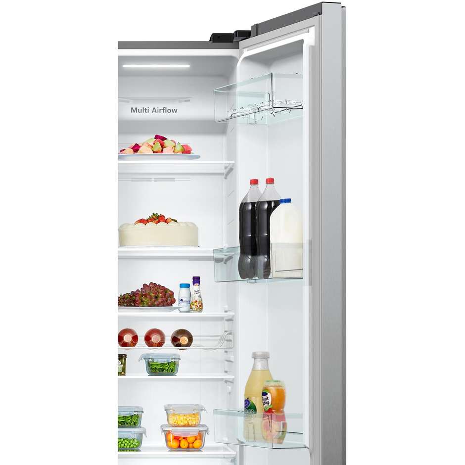 Hisense RS711N4ACE Frigorifero Side-by-side Libera installazione Capacità 550 Lt Classe E Colore Acciaio inox