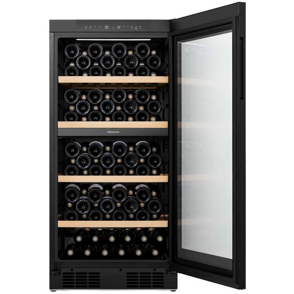 Hisense RW3N230GELF Cantinetta vino con compressore Libera installazione Capacita 108 bottiglie Classe F Colore Nero