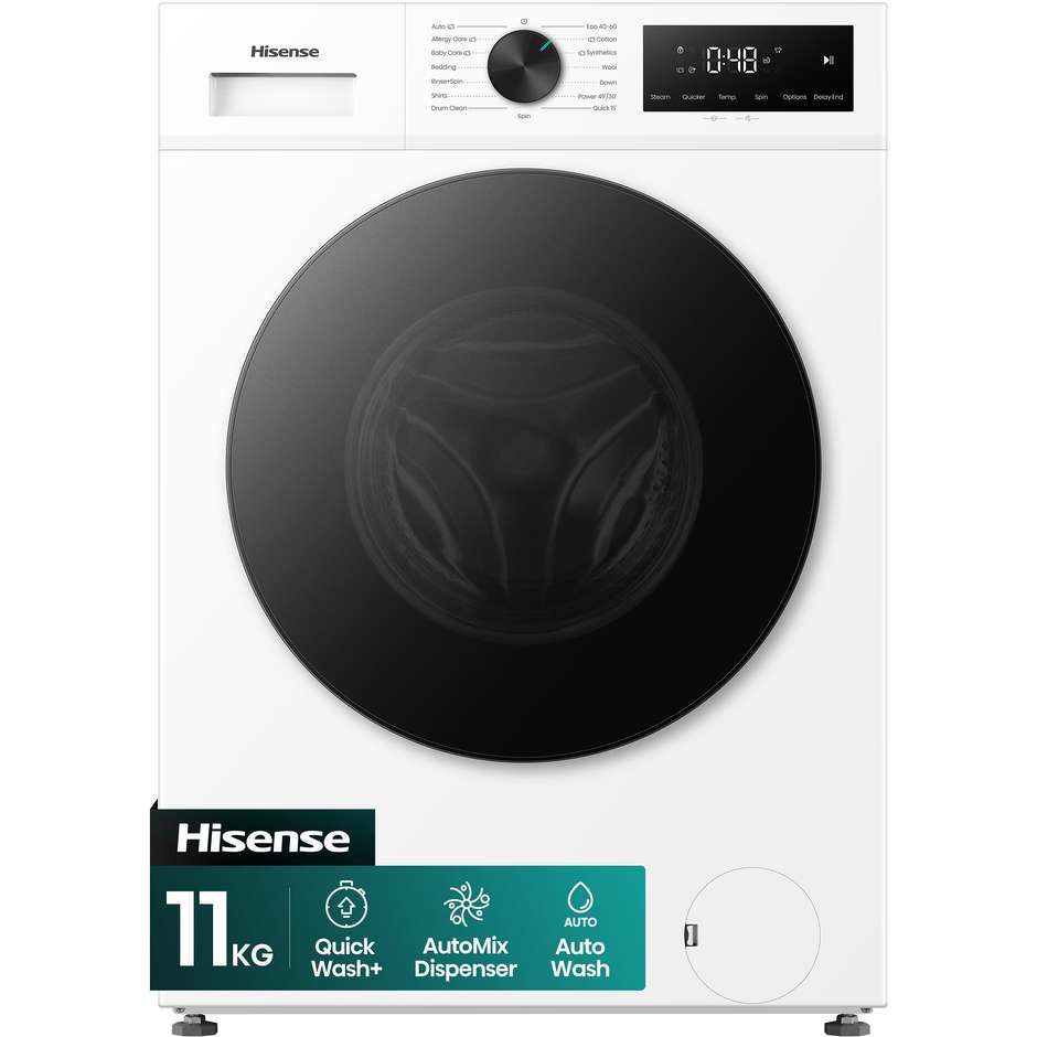 Hisense WF1I1142BWL2 Lavatrice 11 kg 1400 giri/min Bianco