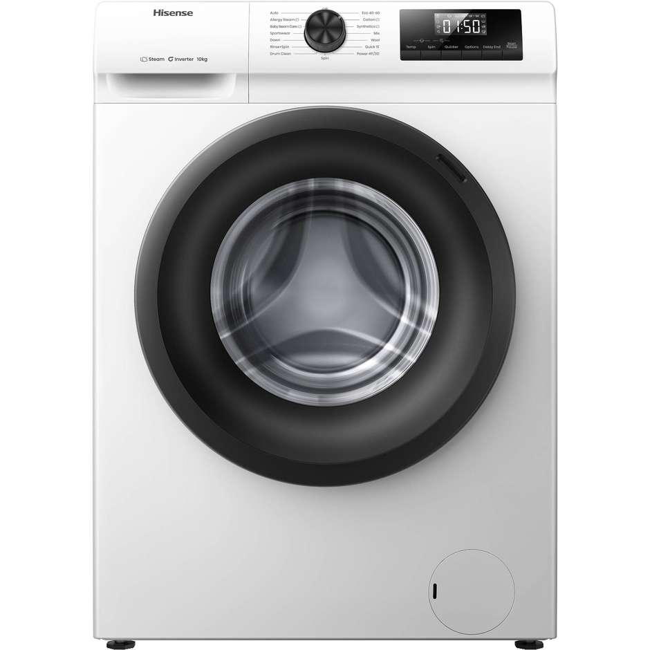 Hisense WF1Q1041BW Lavatrice Carica frontale Capacita 10 Kg 1400 Giri/min Classe Colore Bianco
