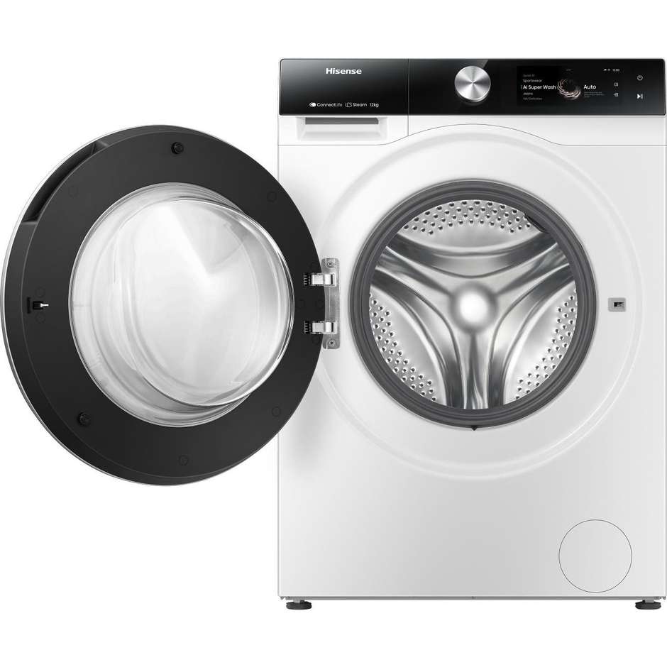Hisense WF7S1247BW lavatrice 12 kg 1400 giri classe A con autodosaggio e Wi-Fi