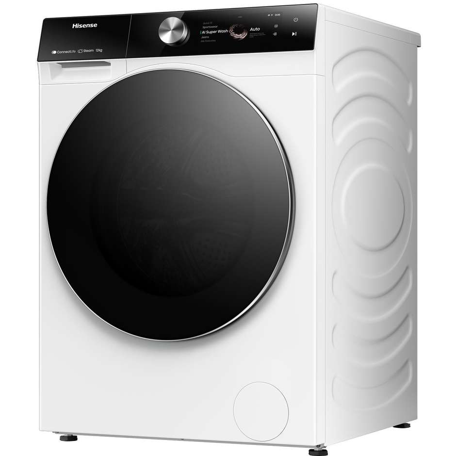 Hisense WF7S1247BW lavatrice 12 kg 1400 giri classe A con autodosaggio e Wi-Fi