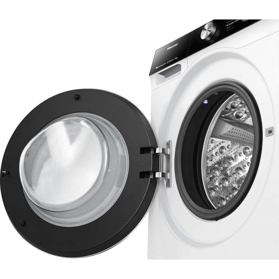 Hisense WF7S1247BW lavatrice 12 kg 1400 giri classe A con autodosaggio e Wi-Fi