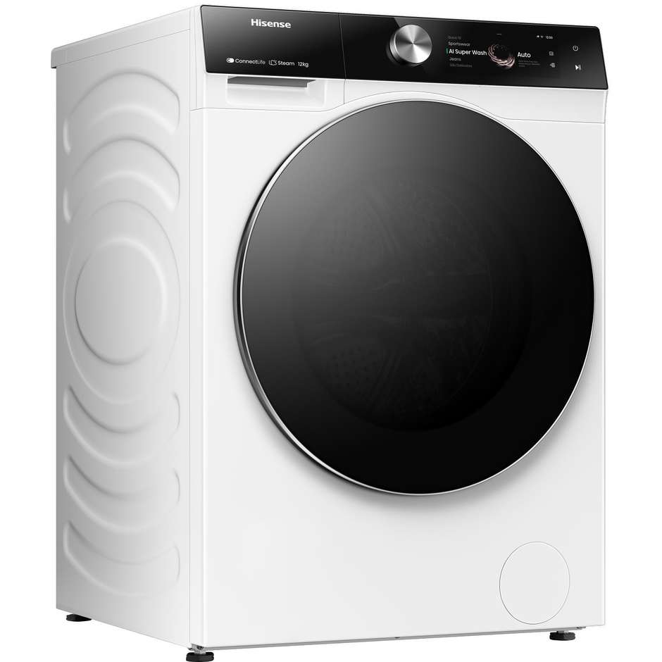 Hisense WF7S1247BW Lavatrice Carica frontale Capacita 12 Kg 1400 Giri/min Classe A Colore Bianco