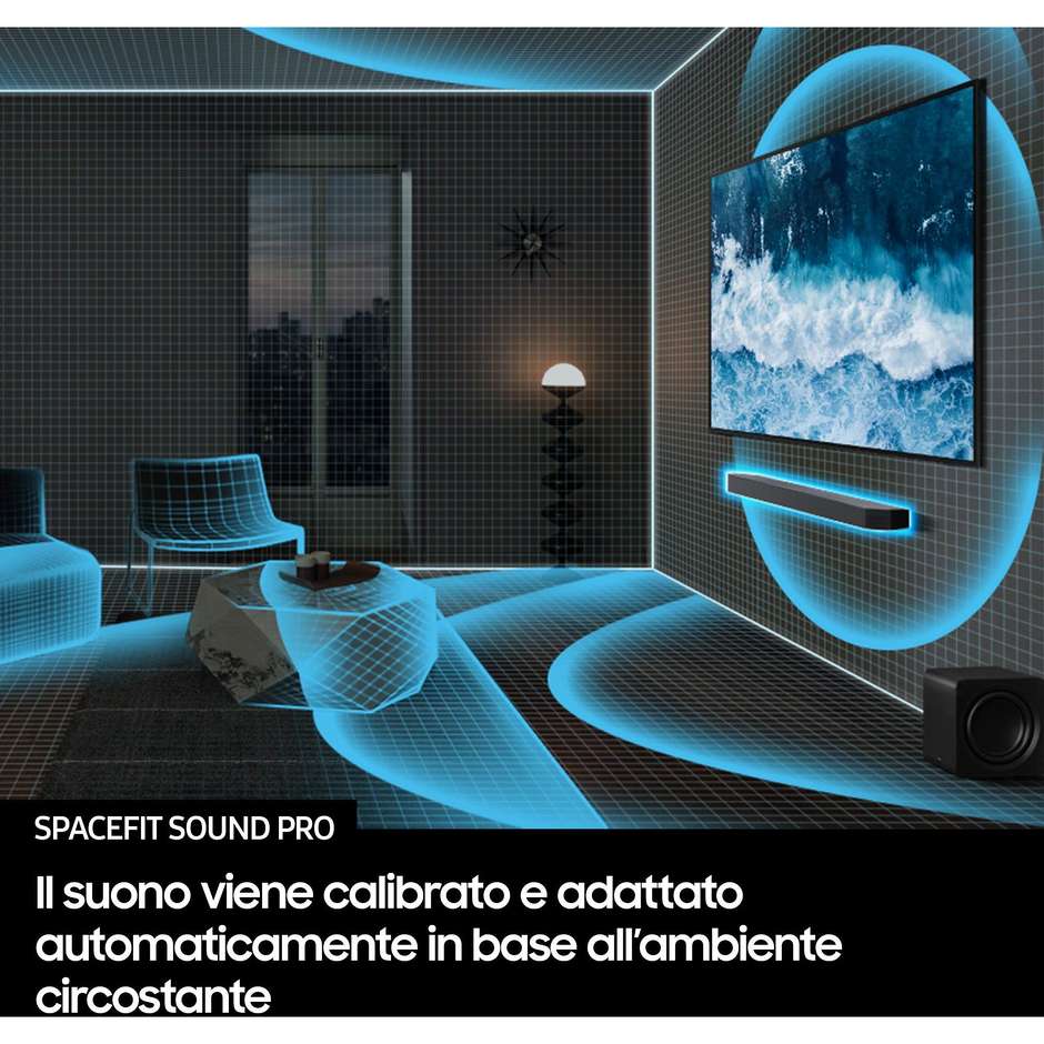 home soundbar 11.1.4 + 2 rear 210w 23 speaker bt