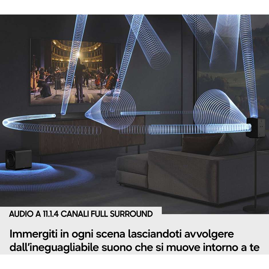 home soundbar 11.1.4 + 2 rear bt wifi 756w 23 spe