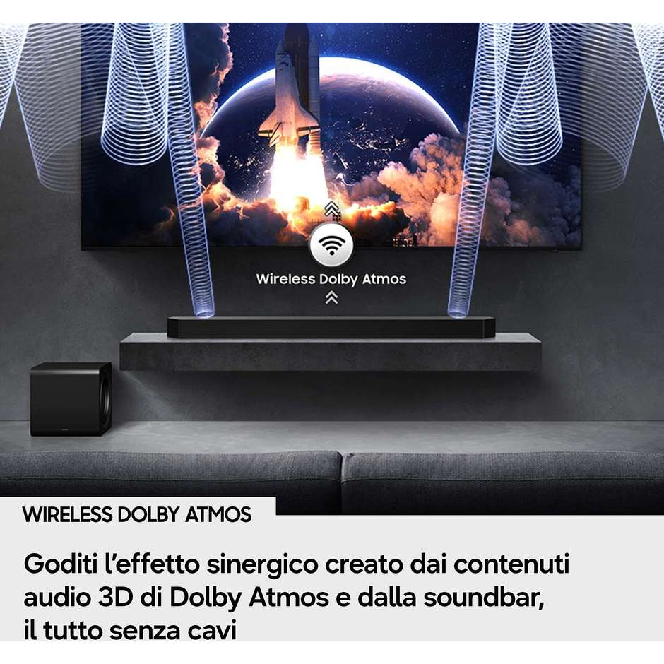 home soundbar 11.1.4 + 2 rear bt wifi 756w 23 spe