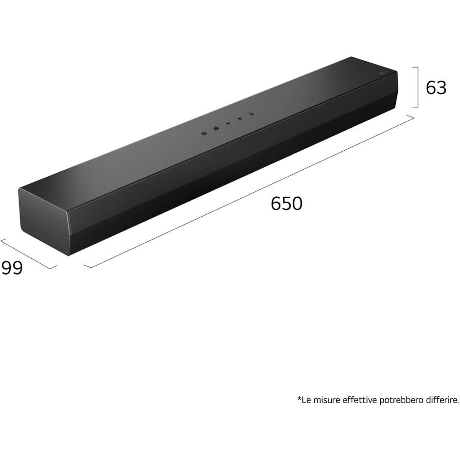 home soundbar 2.0 65cm 50w dts dolby vision wifib