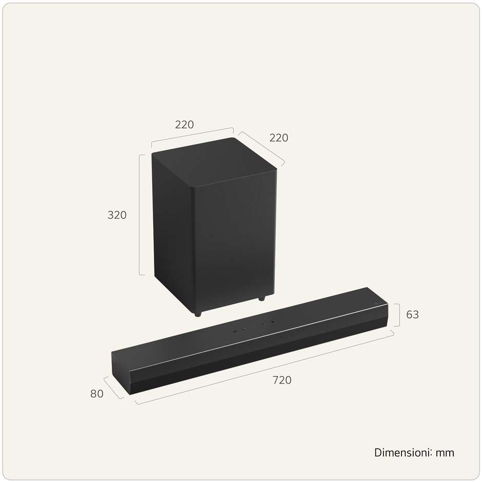 home soundbar 2.1 140w