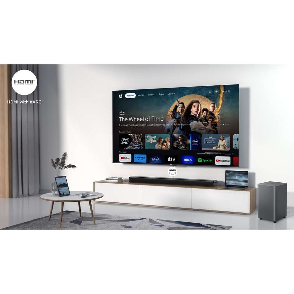 home soundbar 2.1 220w dolby dig  bt