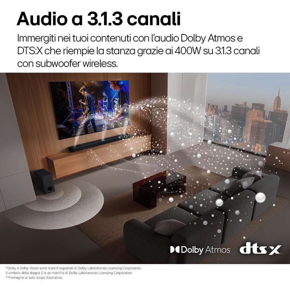 home soundbar 3.1.3 400w dts dolb.digit wifi btwo