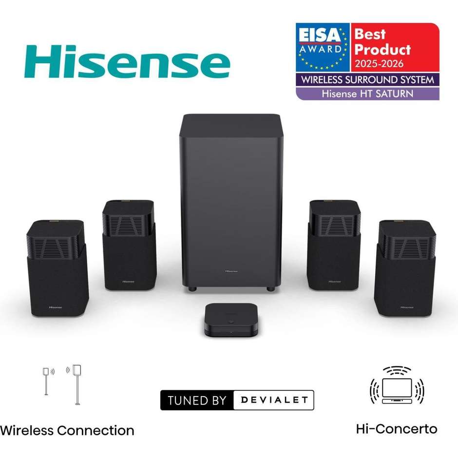 home soundbar 4.1.2 720w bt hdmi arc ottico auxus