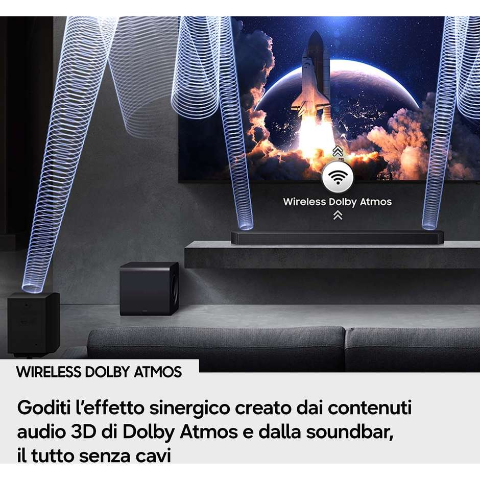 home soundbar 9.1.4 + 2 rear 17 speaker bt