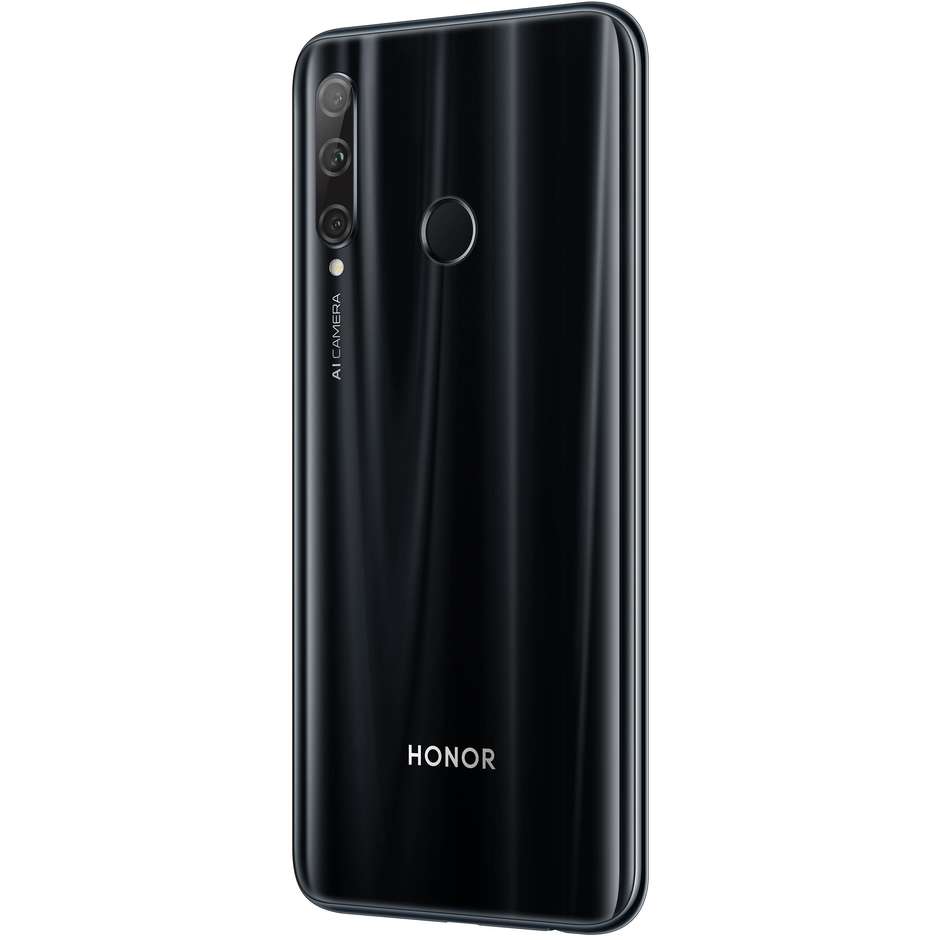 Honor 20 Lite Smartphone 6.21" FHD+ dual sim Ram 4 GB memoria 128 GB Android 9 Pie + EMUI 9.0.1 colore Midnight Black