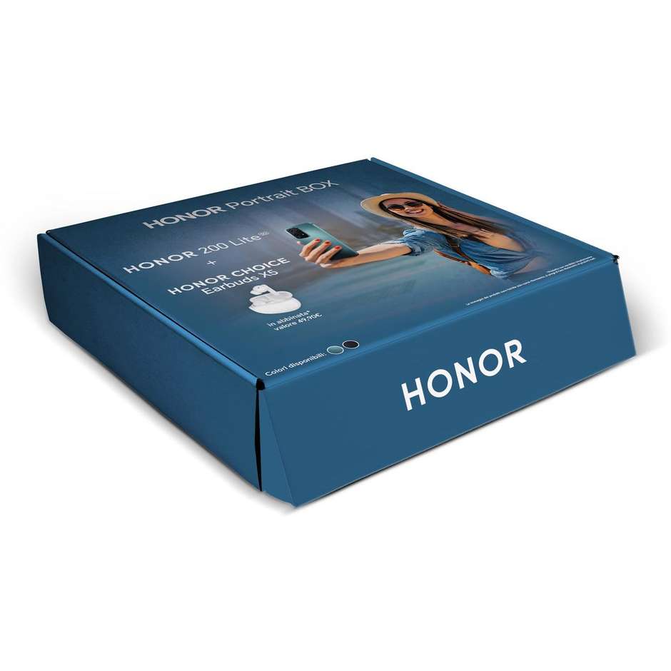 Honor 200 Lite Smartphone 5G 6,7" Ram 8 Gb Memoria 256 Gb Android colore nero + Auricolari Bluetooth