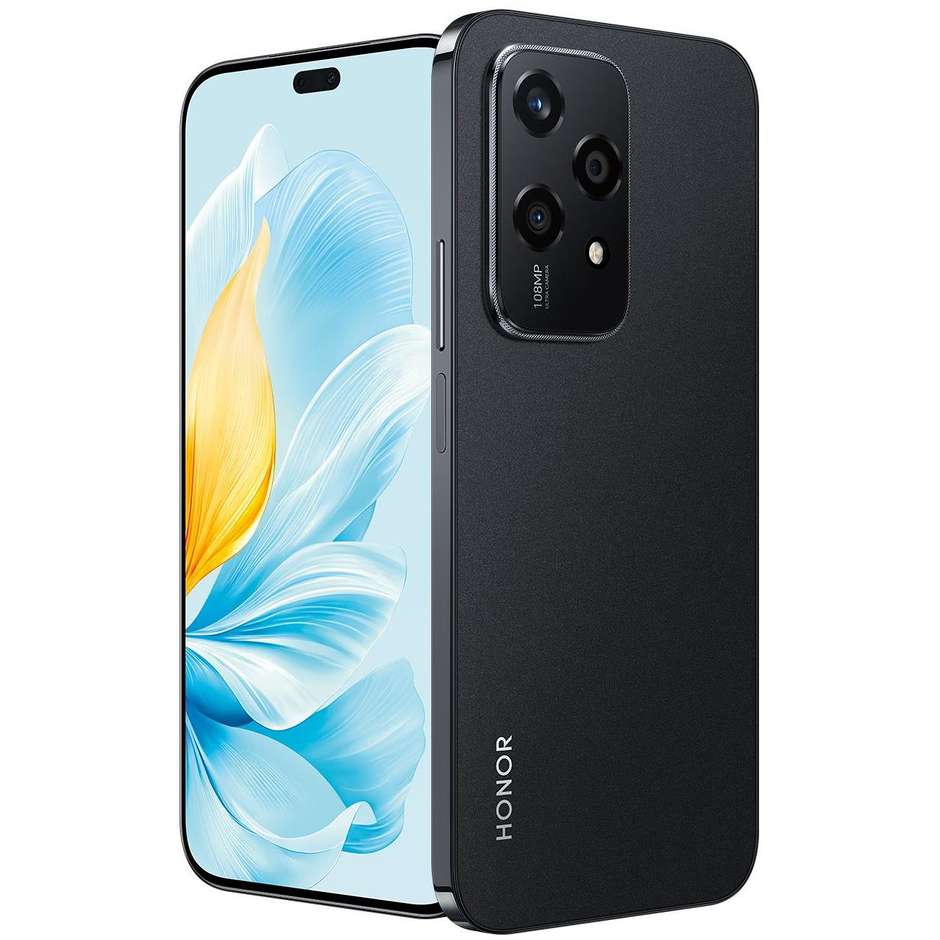 Honor 200 Lite Smartphone 5G 6,7" Ram 8 Gb Memoria 256 Gb Android colore nero + Auricolari Bluetooth