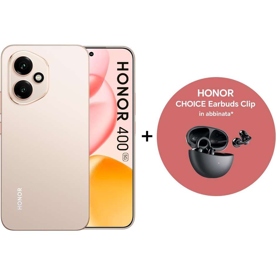 Honor 400 Smartphone 5G + EAR clip 6.55" Ram 8 GB Memoria 512 GB Colore Oro