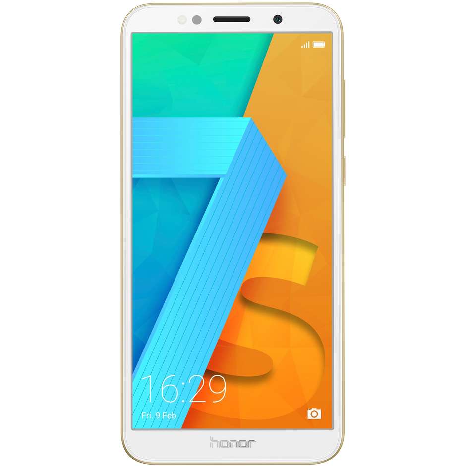 Honor 7S Smartphone Dual Sim display 5,45" 18:9 HD memoria 16 GB Ram 2 GB Android 8.0 colore Oro