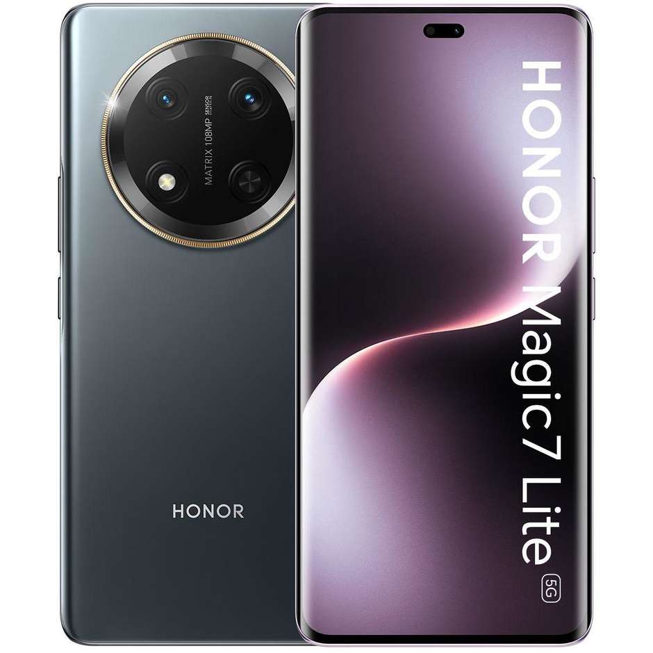 Honor Magic7 Lite Smartphone 5G 6.78" Ram 8 GB Memoria 512 GB Android 14 Colore Nero