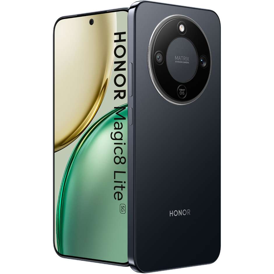 HONOR Magic8 Lite Smartphone 5G 17,2 cm (6.78") Curved AMOLED 120Hz 8 GB 512 GB 108 MP Nero