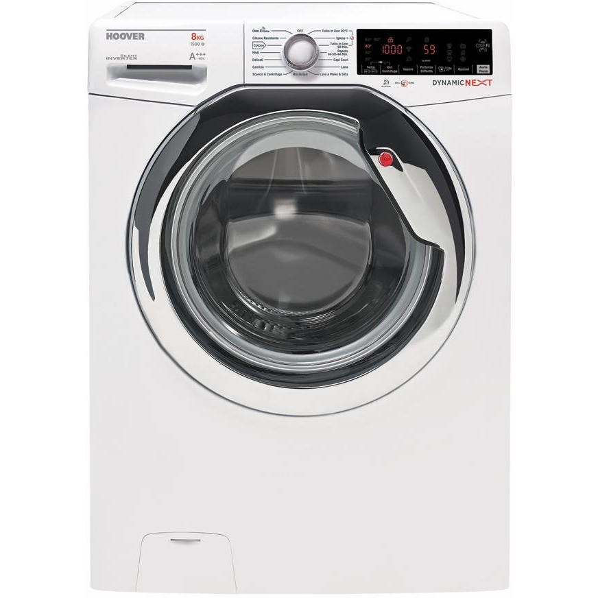 Hoover DWOA44 38AHC7-01 lavatrice snella 44 cm 8 Kg 1300 giri classe A+++ inverter colore bianco