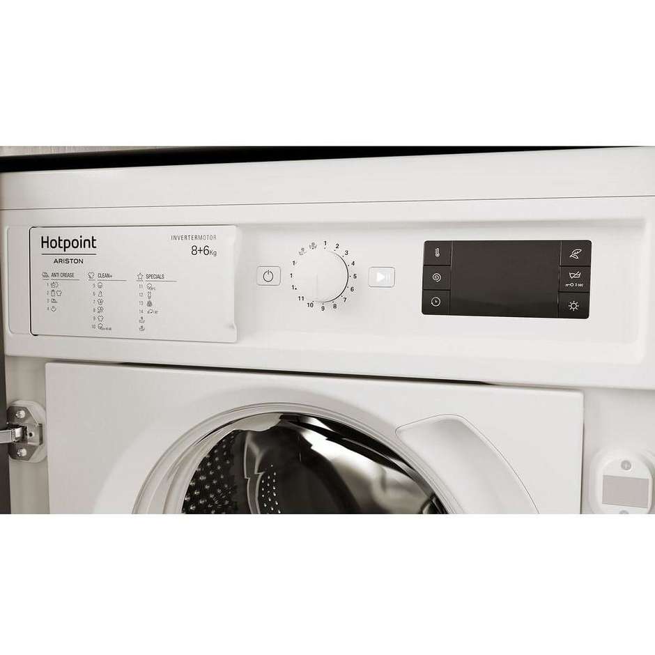 HOTPOINT/ARISTON BIWDHG861485 Lavasciuga Carica Frontale 8/6 kg 1351 Giri/min Motore Inverter Vapore Classe B Non applicabile