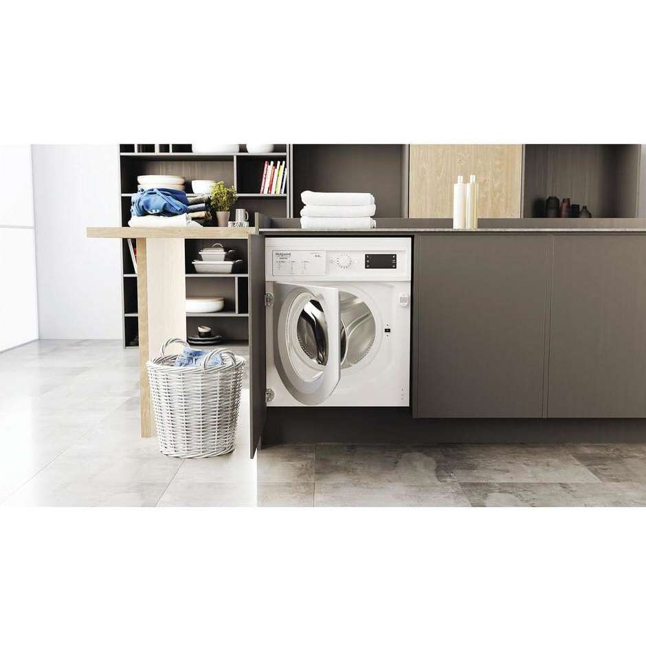 Hotpoint/ARISTON BIWDHG861485 Lavasciuga da incasso Carica frontale Capacita 8+ 6 Kg 1400 Giri/min Classe D Colore Bianco