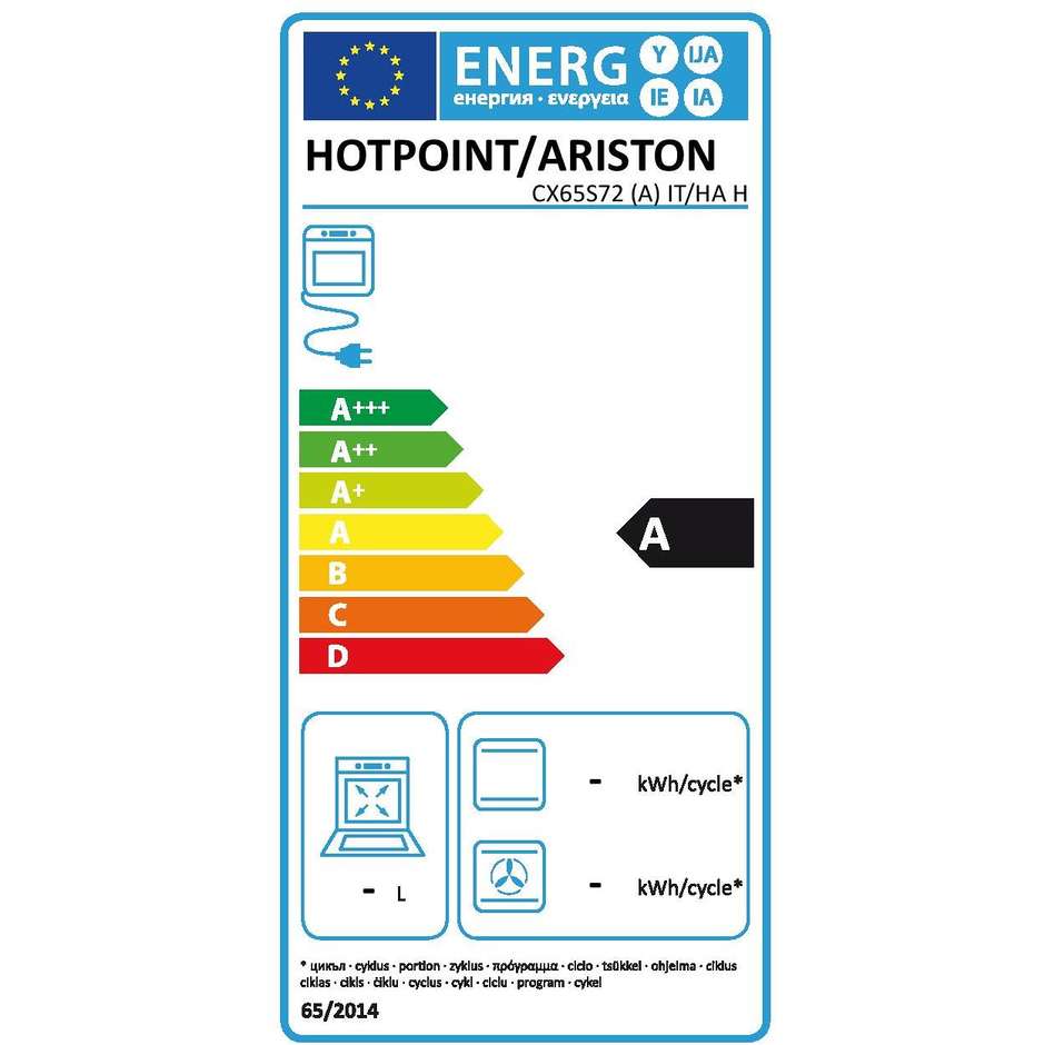Hotpoint/Ariston CX65S72 (A) IT/HA H cucina 60x60 4 fuochi a gas forno elettrico multifunzione classe A colore antracite