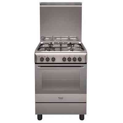 Hotpoint/Ariston H6GG1F (X) IT cucina 60x60 4 fuochi a gas forno a gas con  grill elettrico 58 litri classe A colore inox - Cucine Cucina 4 fuochi -  ClickForShop